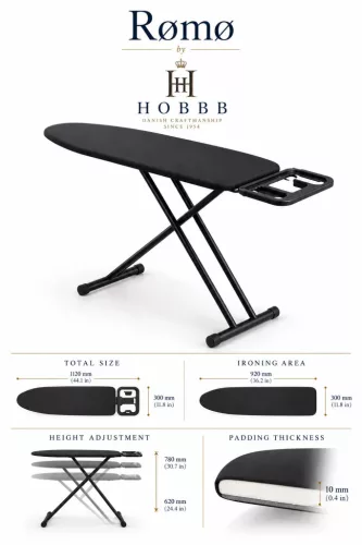 HOBBB Rømø ironing board, black