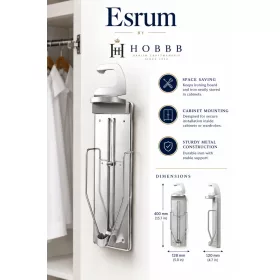 HOBBB Esrum ironing board holder, silver