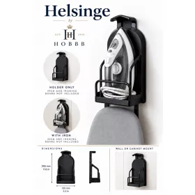 HOBBB Helsinge ironing board holder, black