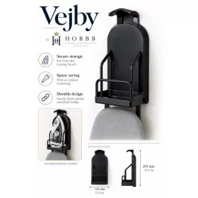 HOBBB Vejby ironing board holder, black