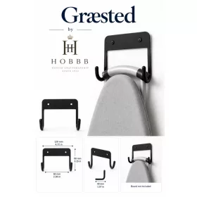 HOBBB Græsted ironing board holder, black