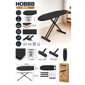 HOBBB Læsø ironing board, black