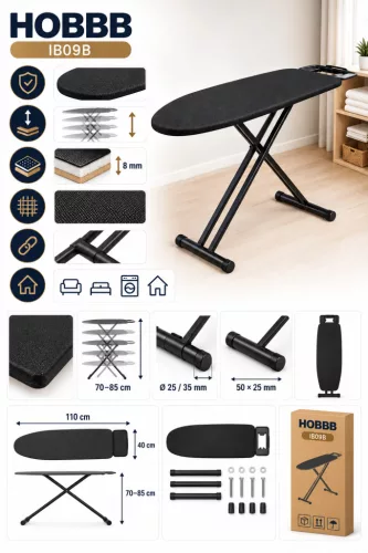 HOBBB Læsø ironing board, black
