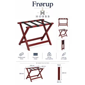 HOBBB Frørup luggage rack, brown