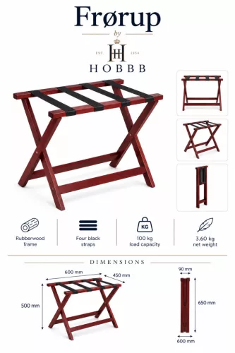 HOBBB Frørup luggage rack, brown