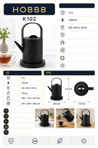 Designer electric kettle – 1L