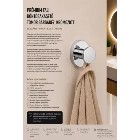 Premium wall robe hook – solid brass, chrome-plated