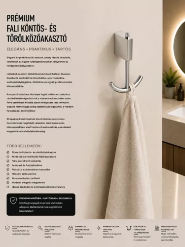 Premium wall robe and towel hook