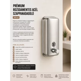 Premium stainless steel soap dispenser – 500 ml