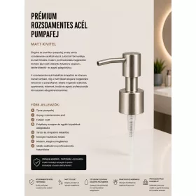 Premium stainless steel pump head – matt finish