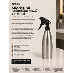   Premium stainless steel disinfectant dispenser / water spray – satin, 500 ml