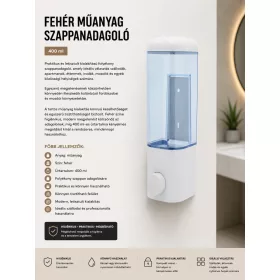 white plastic soap dispenser – 400 ml