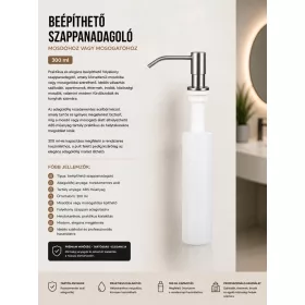 built-in basin and sink soap dispenser – 300 ml