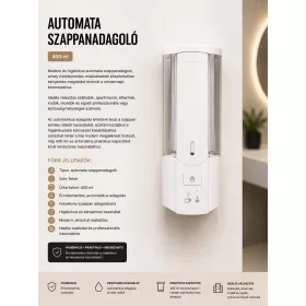 automatic soap dispenser – white, 400 ml