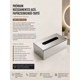   Premium stainless steel tissue holder – mirror-polished finish