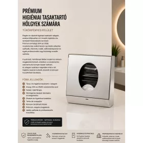   Premium sanitary bag dispenser – mirror-polished stainless steel