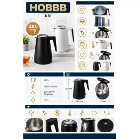 HOBBB Nykøbing kettle, 0.8 l