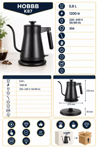 HOBBB Odense kettle, 0.8 l