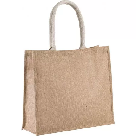 Kimood jute bag, Natural/Gold, U – price includes logo printing