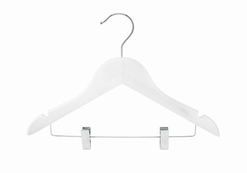Children's wooden coat hanger with trouser presser