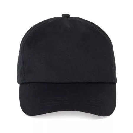 K-UP 5 panel baseball cap, black, U – price includes logo printing