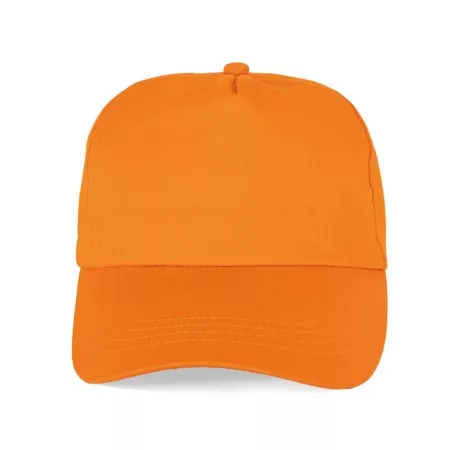 K-UP 5 panel baseball cap, orange, U – price includes logo printing