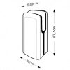 Hand dryer, air blade, hand plug, ABS white, with black interior, 1850W