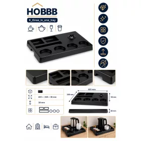 HOBBB Mariager guest tray, black