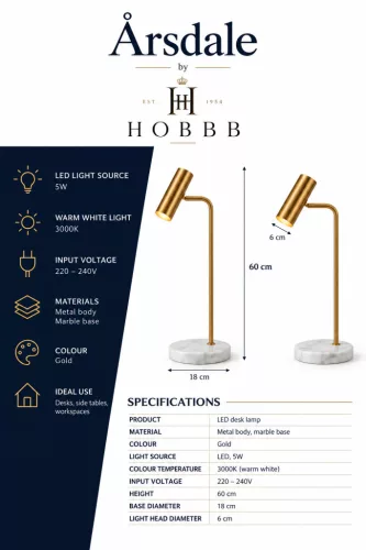 HOBBB Årsdale table lamp