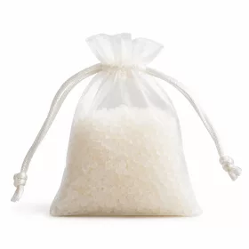 white bath salt in organza bag, 60 g