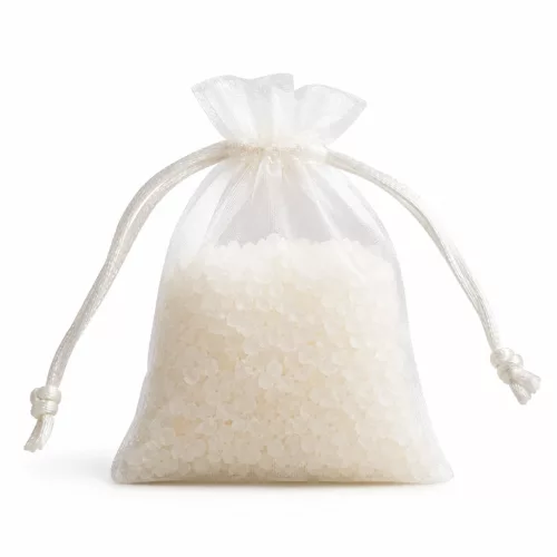 white bath salt in organza bag, 60 g