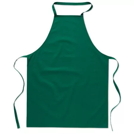 Cotton kitchen apron, dark green – price includes logo printing