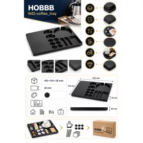 HOBBB Løgstør guest tray, black