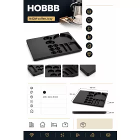 HOBBB Rudkøbing melamine guest tray, black