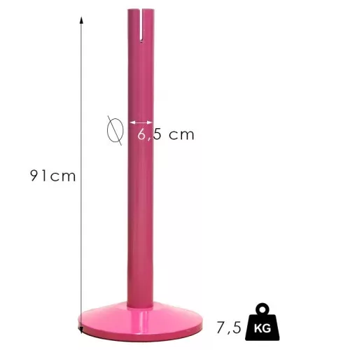 Standard retractable Belt barrier, 2.4m, without belt (NO-pink)