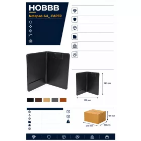HOBBB Fredskov leather-effect folder / notepad holder
