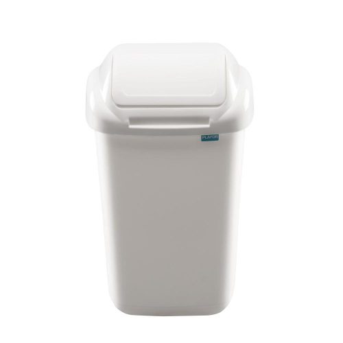 Plafor spring tipping lid dustbin 50L white