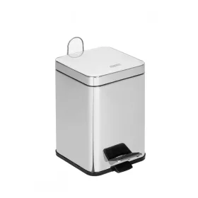 Mediclinics cube, stainless steel pedal bin 12L - glossy