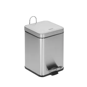Mediclinics cube, steel pedal dustbin 12L - satin