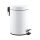 Mediclinics round, pedal dustbin - steel - 3L white
