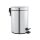 Mediclinics round pedal steel dustbin 5L - shiny