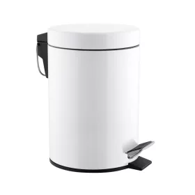 Mediclinics circular pedal trash can 20L white