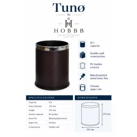 HOBBB Tunø guest room waste bin, 10 l
