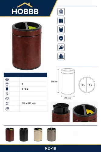 HOBBB Hjarnø guest room recycling waste bin, 10 l