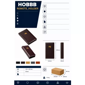 HOBBB Sandvig leather-effect remote control holder