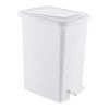 Slim Plastic pedal bin, white, 25L