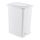 Slim Plastic pedal bin, white, 25L