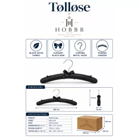 HOBBB Tølløse satin hanger, black