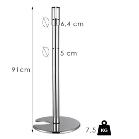   Linkable retractable belt barrier post, 2.4m, without belt (SOK)