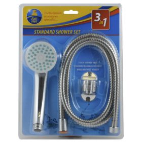 Shower set - 3 parts with standard shower head